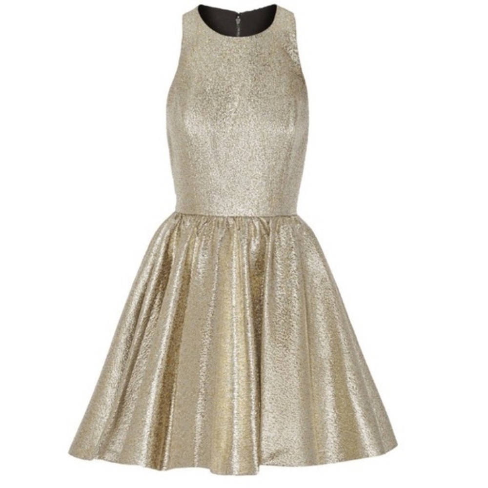 Alice + Olivia Gold Tevin Dress